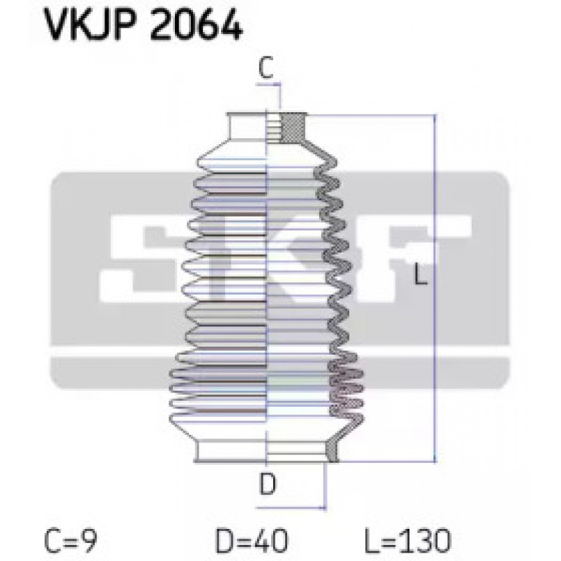 VKJP 2064 SKF - Пильовик привідного валу